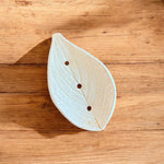 Stoneware Clay Leaf Soap Dish