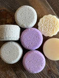 Shampoo bars pictured with conditioner bars (sold separately)