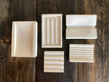 Shows a variety of white soap dishes in the options offered.